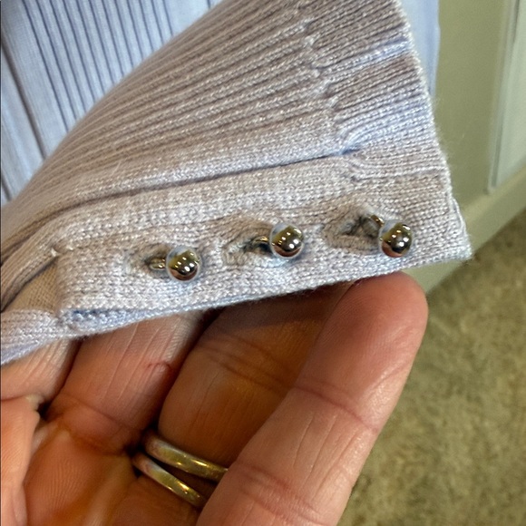 NWT White House Black Market periwinkle Turtleneck Sweater size large - Picture 2 of 7